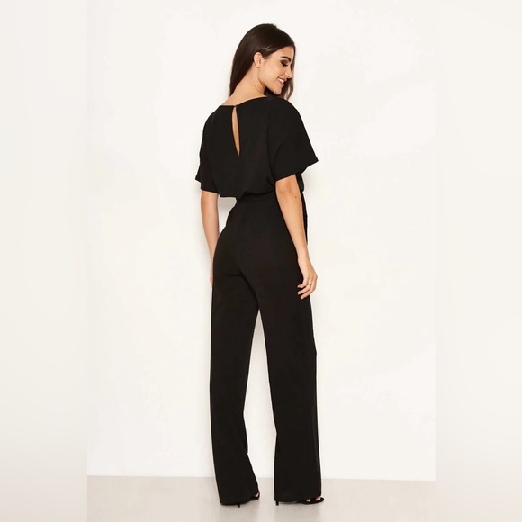 NWT ASOS - AX Paris tie waist jumpsuit - black - Picture 4 of 10